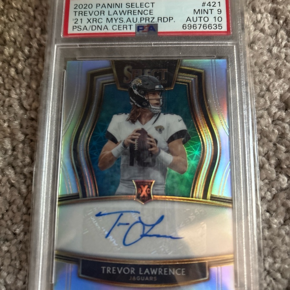 autographed Panini Trevor Lawrence Card